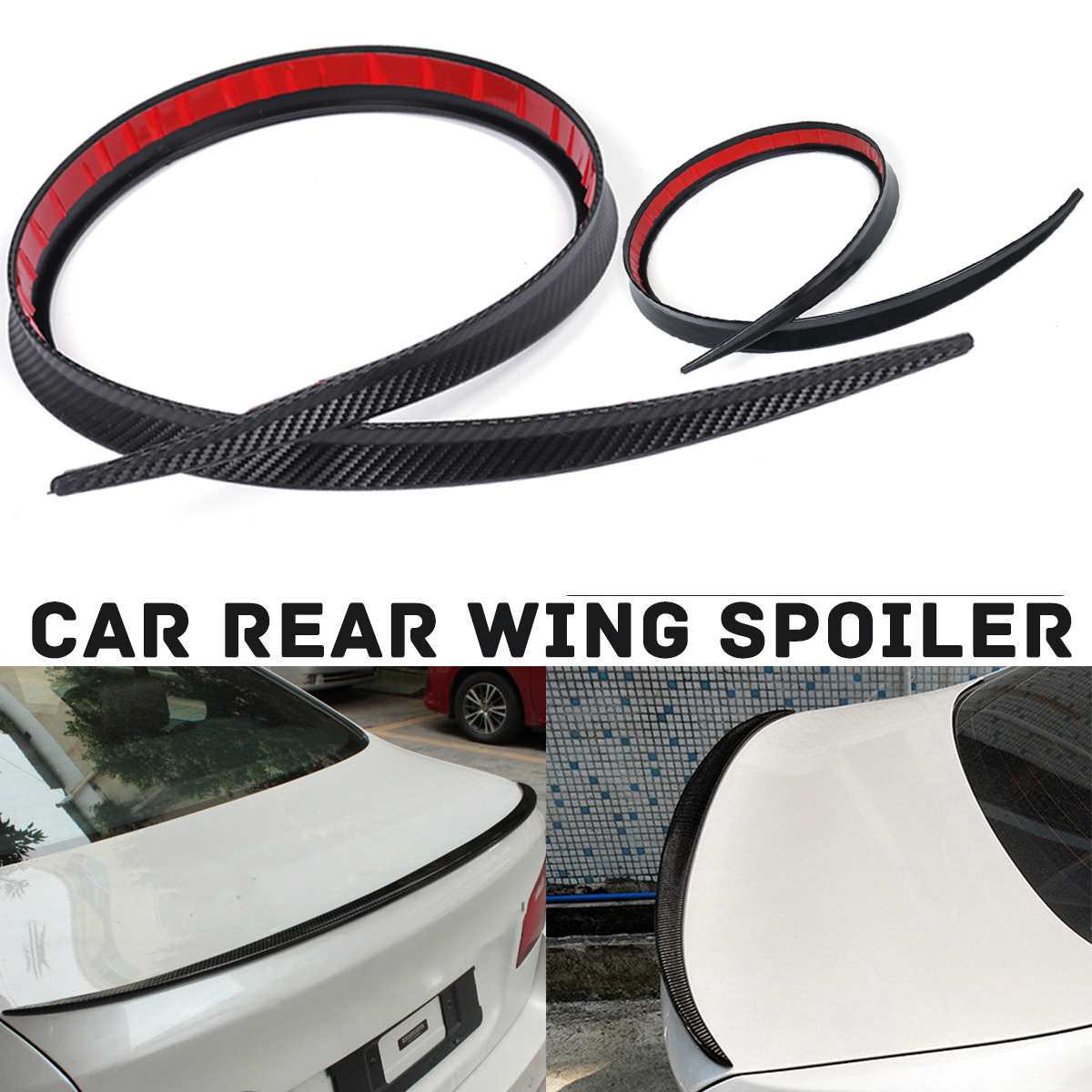 1.2/1.28M Universal Roof Spoiler Car-Styling Carbon Fiber Spoilers Tail Spoiler DIY Refit Spoiler suitable by all type of car