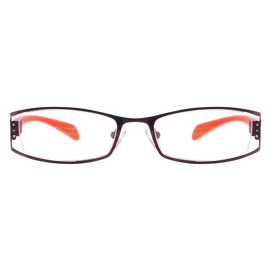 Montura de gafas de Metal Rectangular, montura completa para prescripción de miopía, lentes graduables de lectura para mujer