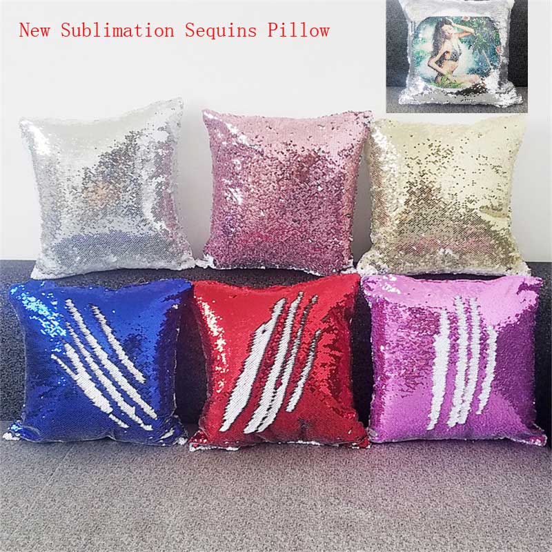 style sublimation blank Magical sequins item product heart transfer printing diy custom consumables 40*40cm 10pcs/lot