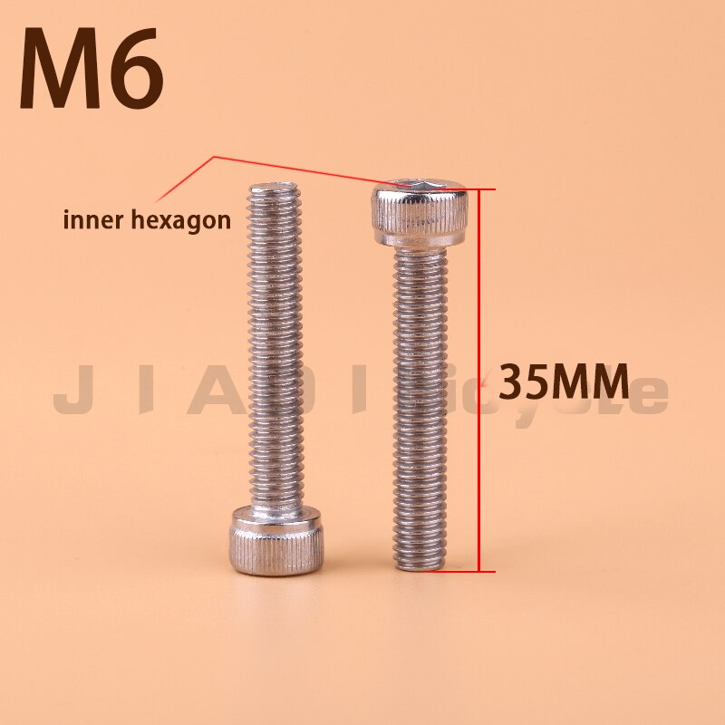 MUQZI M6/35mm MTB Headset Stem Bolt Bike Bolts Screw Bicycle Stem Headset Lengthen Bolt