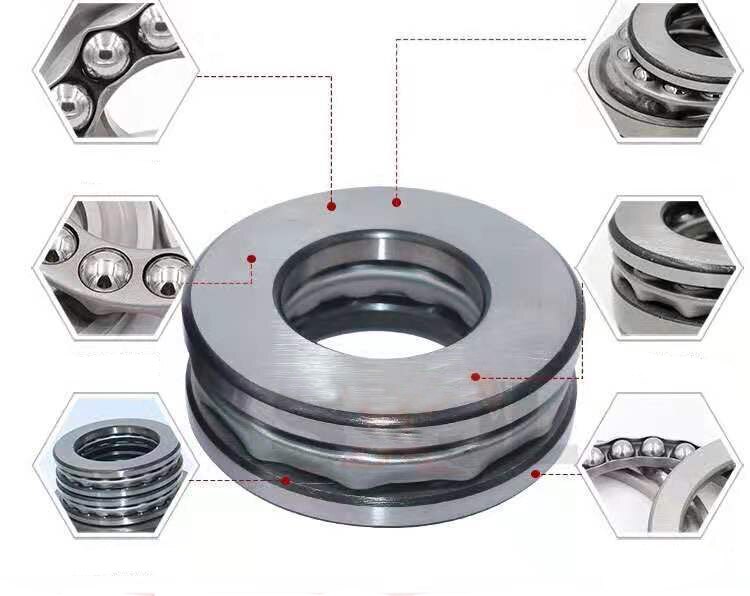Pratical Miniature Thrust Bearings Metal Sealed Shielded 3 Parts Roll Axial Ball Thrust Bearing 51102 15 x 28 x 9mm