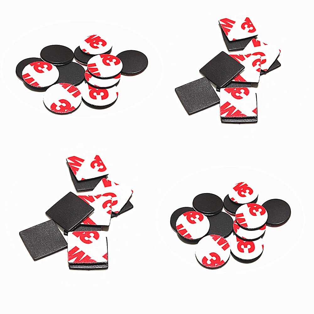 10-50PCS Round self adhesive disc magnets round rubber magnetic DIY Crafts 15mm x 2mm Round / Square