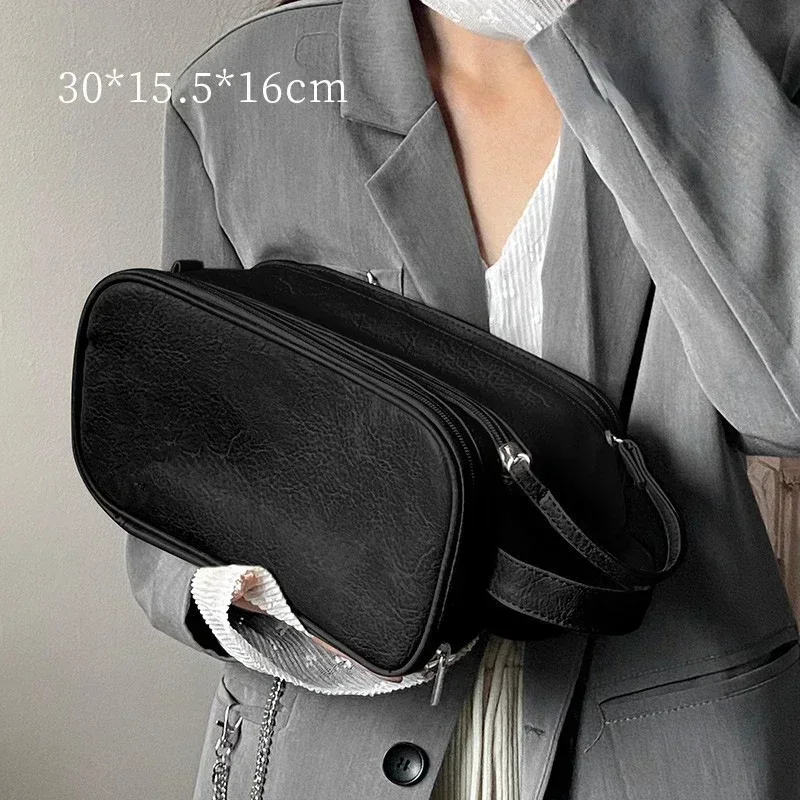 Reistassen Heren Dames Cosmetische tas Waterdichte make-uptassen Organizer Grote capaciteit Cosmetica Toilettas Waszak Organizadores: Black