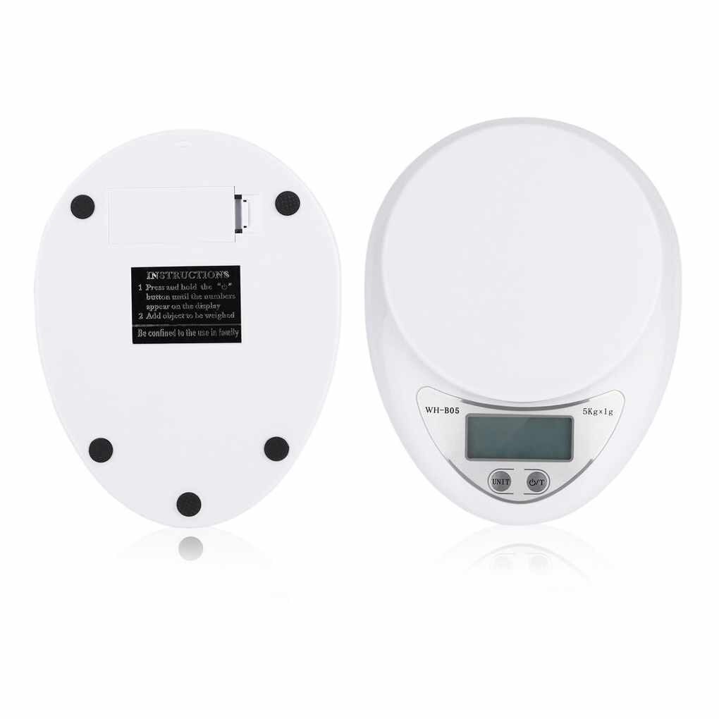 5kg / 1g Portable Digital Scale LED Electronic Scale Food Measurement Weight Battery Powered Measurement Weight Kitchen Gadget