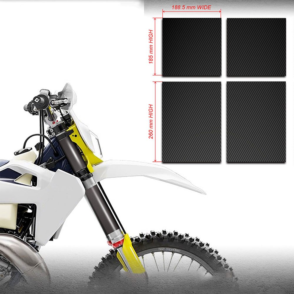 Front Fork Upper Mid Leg Decal Sticker for Dirt Bike Motorcycle Motocross Set: CARBON BLACK
