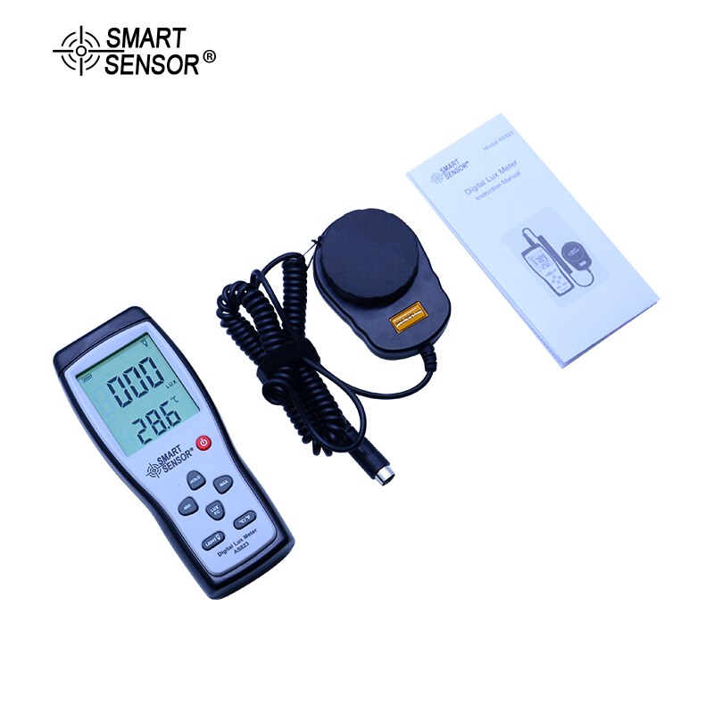 Smart sensor Digital Luxmeter Digital Lux meter Photometer Illuminometer Spectrometer High Precision Light Meter 200000lux AS823