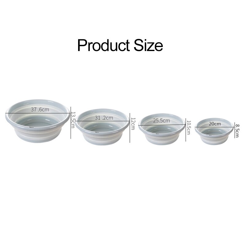1PC Outdoor Folding Wash Basin Folding Bucket Container Portable Basin Collapsible Silicone Washbasin Bathroom Accessories #