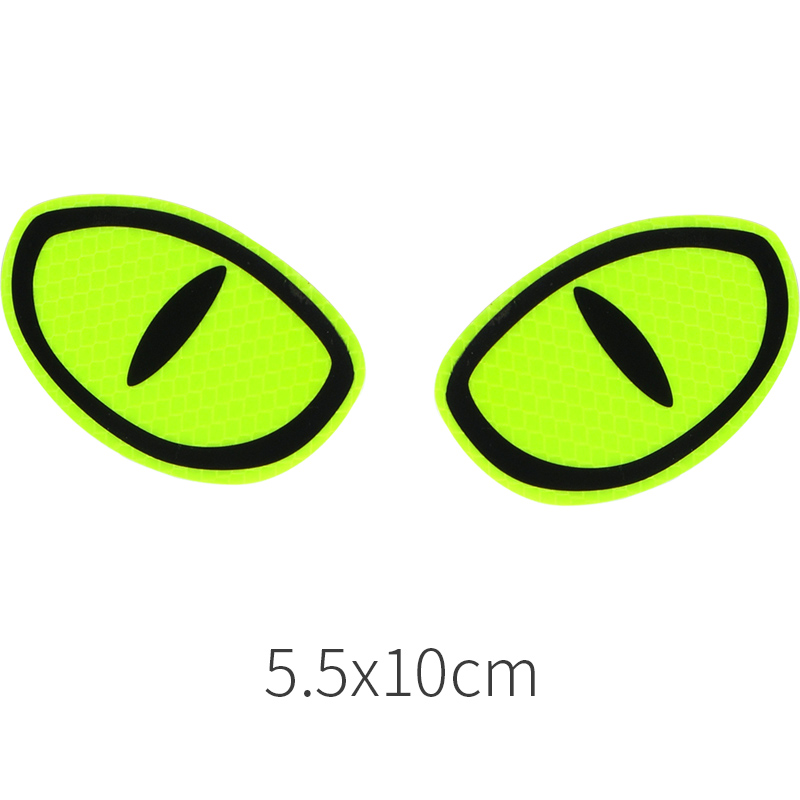 2pcs Car Reflective Strip Stickers Cat Eyes Anti-collision Warning Mark For Motorcycle Styling Decoration Decal Driving Safety