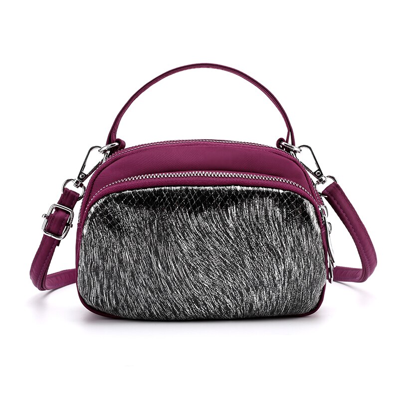 Vrouwen Handtas Composiet Schoudertas Waterdichte Nylon Tas Draagbare Crossbody Bag Mode Wilde Handtas Kitty Portemonnees: Purple-LP
