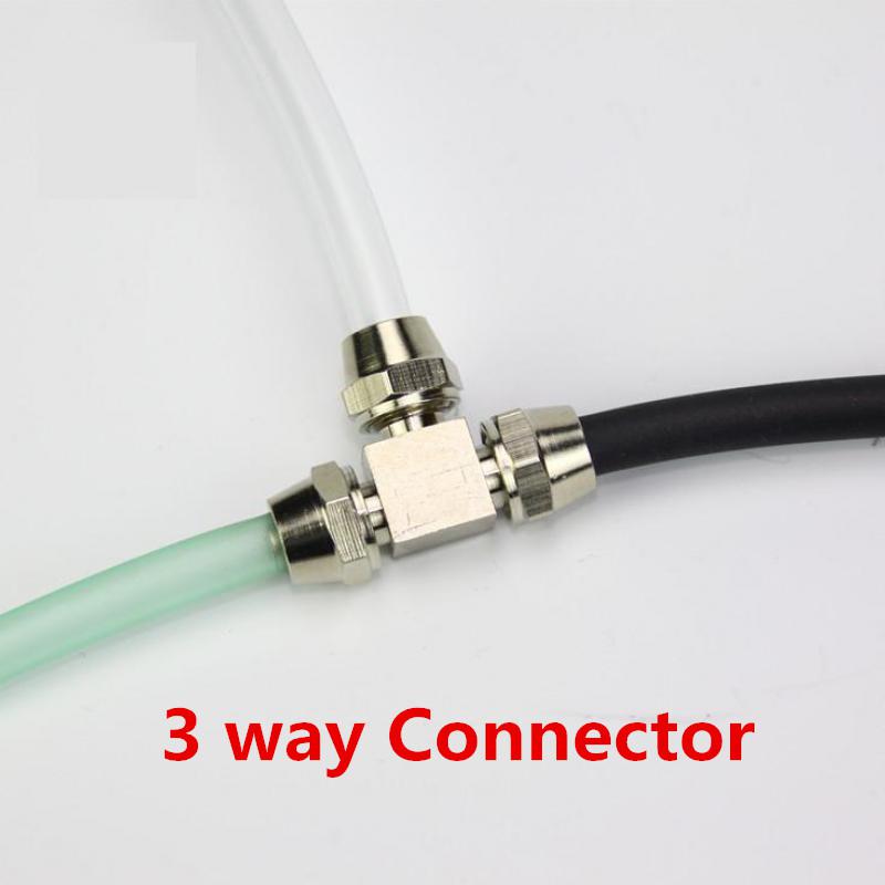 Robinet de connecteur d'air pour Aquarium en acier inoxydable, haute pression bricolage système de Co2, accessoires pour Aquarium, plante d'eau: WHITE