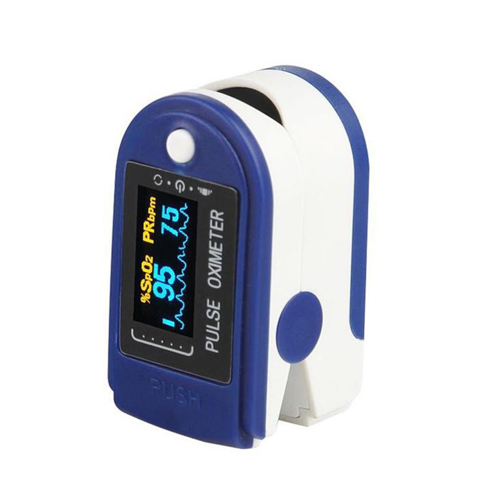 Portable Blood Oxygen Monitor Finger Pulse Oximeter Blood Oxygen Heart Rhythm Saturation Monitor Screen Display