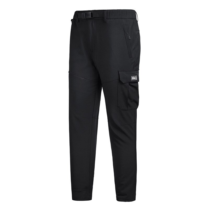 8XL Mannen Sport Winter Warme Broek Buiten Fleece Running Thicken Joggingbroek Rits Training Cargo Broek Streetwear Mannen