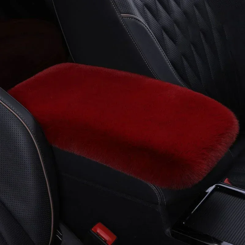 Auto Armsteun Doos Pluche Pad Middenconsole Arm Cover Pad Auto-interieur Decoratie Auto-accessoires Interieur: YELLOW