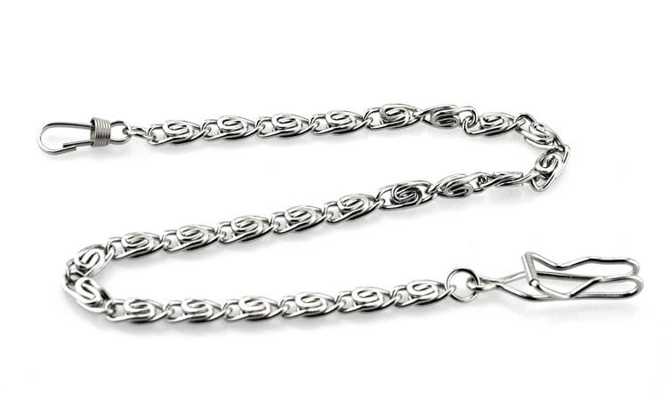37.5cm rustfrit stål kæde halskæde til mænd kvinder ur tilbehør lommeur kæde