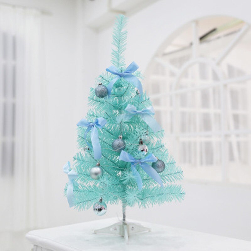 60CM Pink/Blue Christmas Tree Home Window Hotel Mall Counter Desktop Cabinet Decorative Tree Plant Year Xmas Decoration
