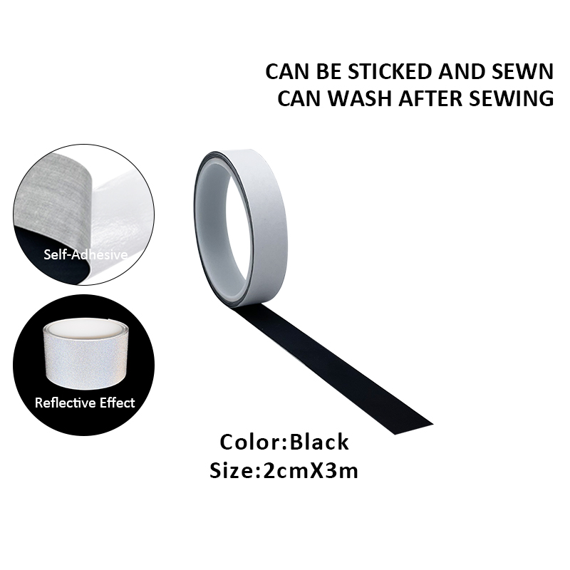 Roadstar Black Reflector Self-Adhesive Reflective Fabric Car Sticker Warning Tape Safety Mark Stick on Car Bag Helmet RS-800BJ: GRAY