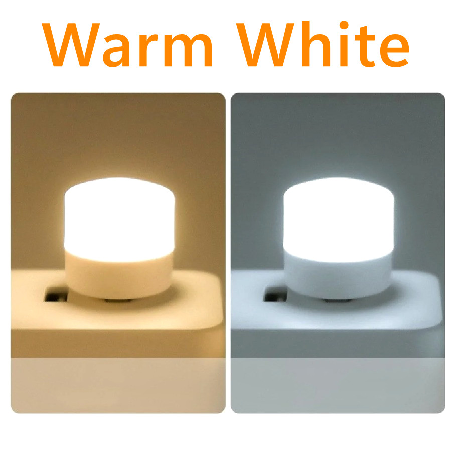 1/10Pcs Mini USB Night Light Eye Protection Book Reading Light USB Plug Computer Mobile Power Charging LED Night Lamp Warm White