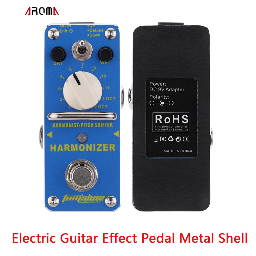 Aroma AHAR-3 Harmonizer Harmonist/Tonhöhe Schalthebel Elektrische Gitarre Effekt Pedal Mini Einzigen mit True Bypass Energie Kabel