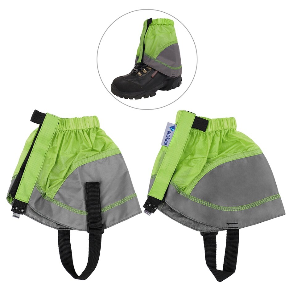 1 Paar Waterdichte Outdoor Wandelen Wandelen Klimmen Jagen Sneeuw Legging Slobkousen Korte Schoen Sneeuw Gaiter Mannen Vrouwen Korte Been Gaiter: green