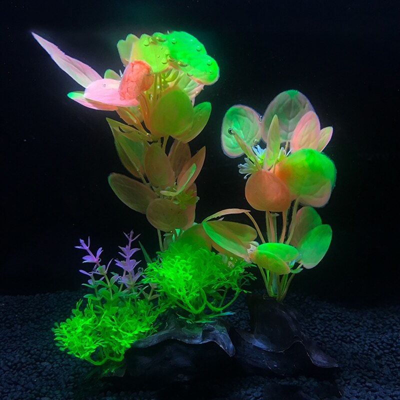 Plastic Water Planten Voor Aquarium Realistische Kunstmatige Planten Gras Ornamenten 8.7 Inch Hoge Aquarium Decoraties