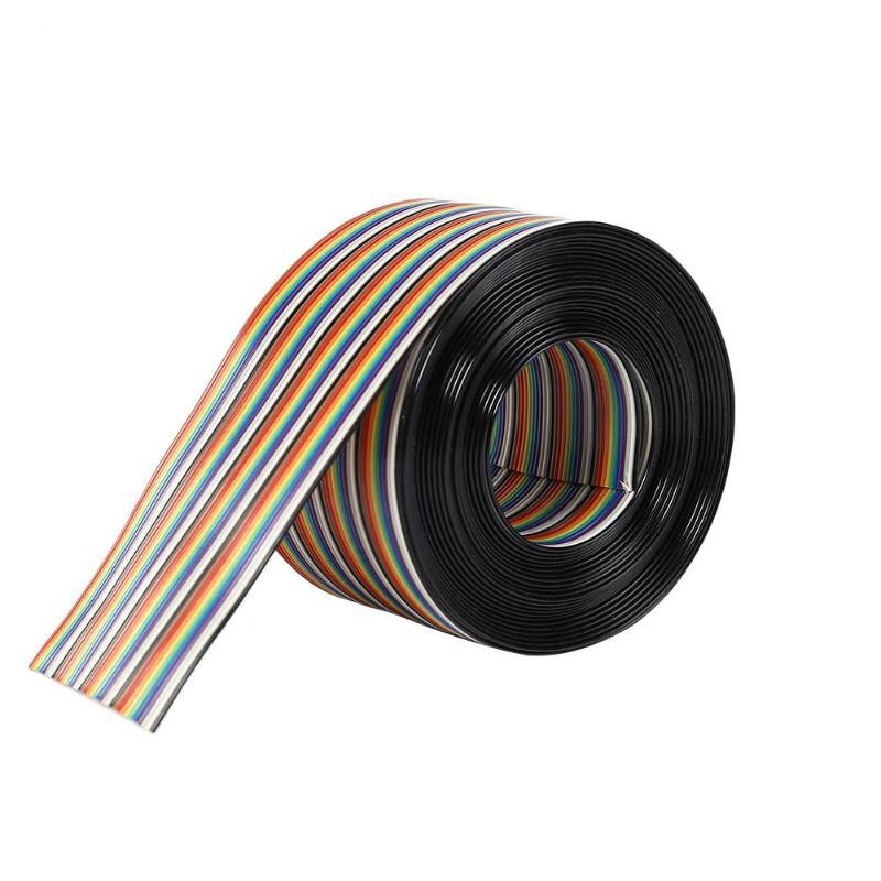 1 Meter 5M 1.27mm 10P 20P 40P DuPont Cable Rainbow Flat Line Support Wire Soldered Connector 20 Way pin For Arduino PCB Diy Kit