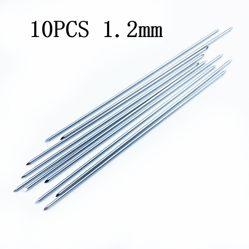 10 stk / taske ben rustfrit stål dobbelt-endede kirschner ledninger veterinær ortopædinstrumenter: 10 stk 1.2mm
