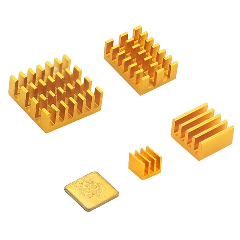 Metal Heatsink for Raspberry Pi 4 Model B Copper Aluminum Alloy Heat Sinks Passive Cooling Radiator for Raspberry Pi 4: Option 4