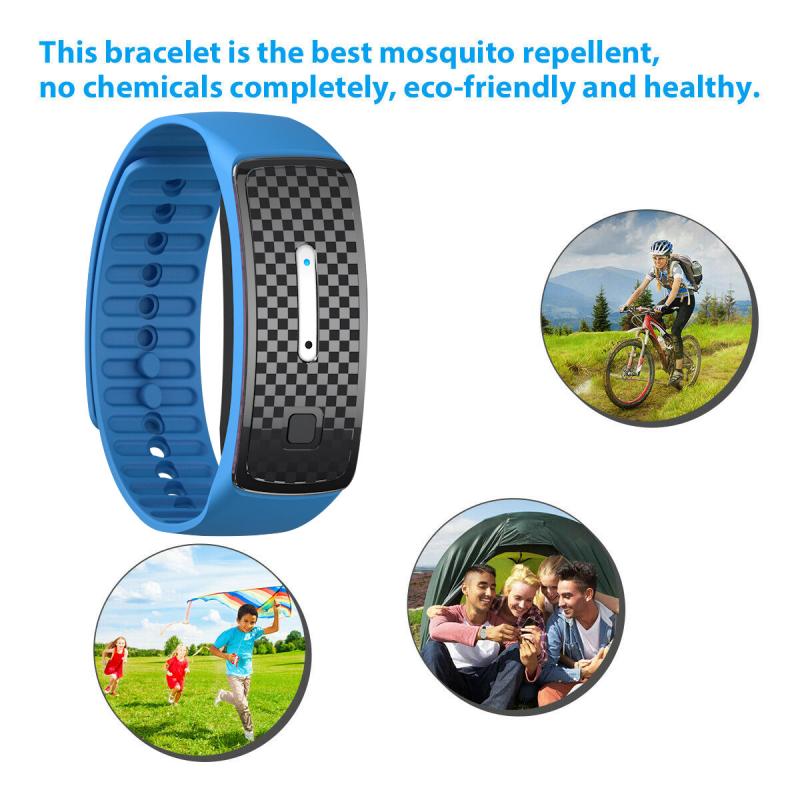 Mosquito Repellent Bracelet Ultrasonic Outdoor Anti Insect Wrist Band Bug Repeller Fast Charge Wristband For Child Pet Repellent