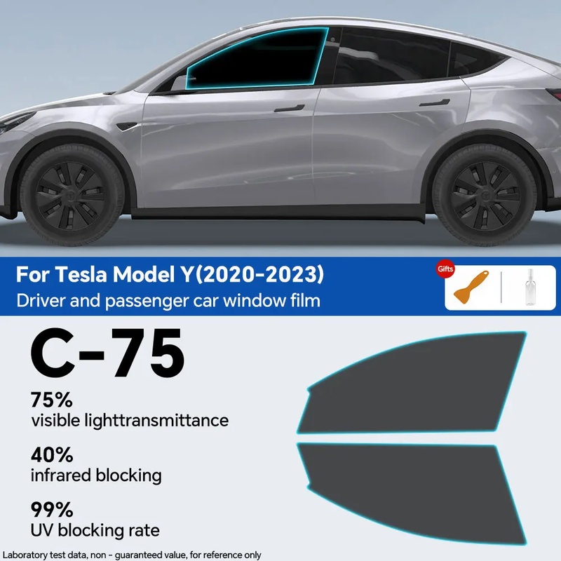 Pre-Cut Car Window Privacy Tint Film For Tesla Model Y Auto Sticker Foils ceramic solar UV Protector films: WHITE