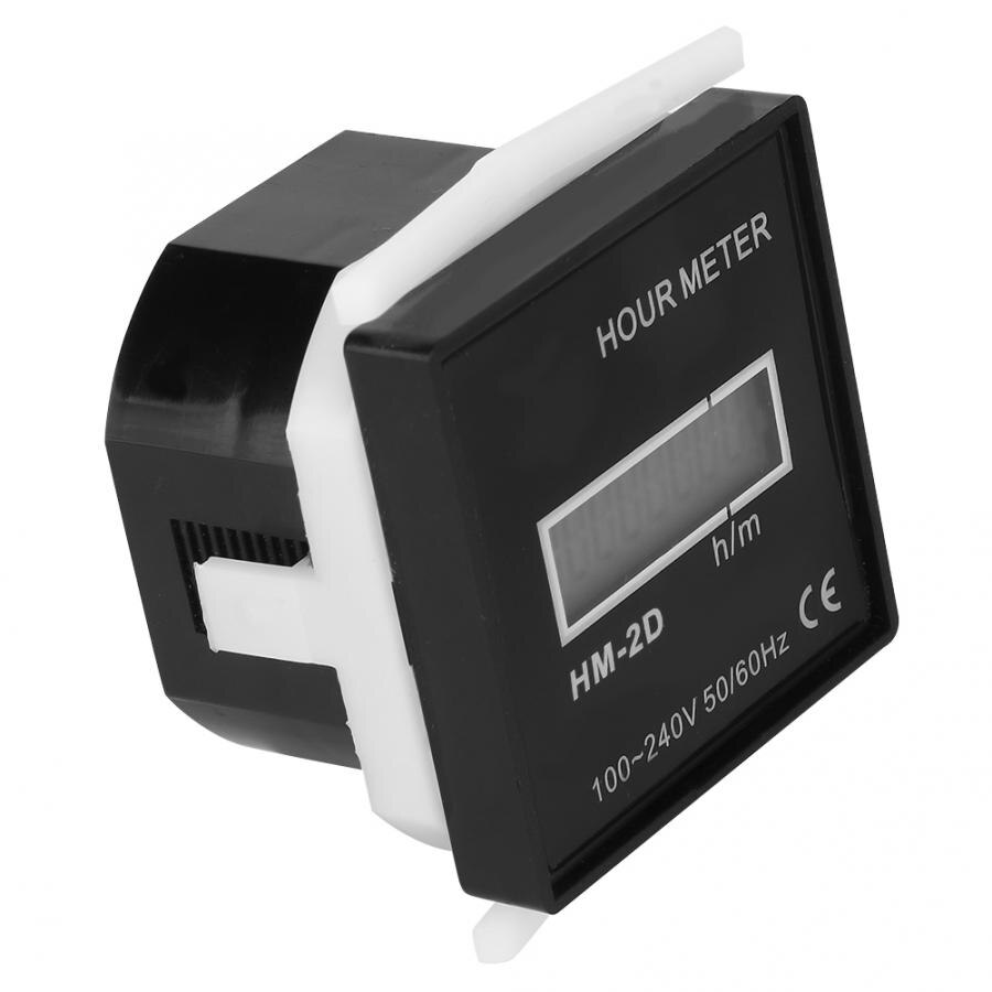 Digital Time Counter HM-2D AC220-240V Digital Electrical Counter LCD Display Time Meter Gauge Counter