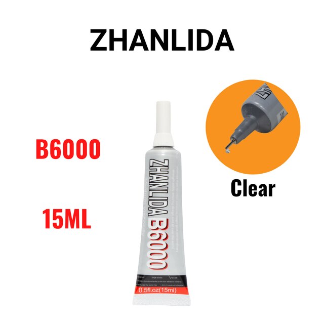 Zhanlida-pegamento multiusos para reparación de teléfono, adhesivo transparente de contacto para reparación de teléfono, con punta aplicadora de precisión, 15ML, 25ML, 50ML, 110ML, B6000: ZLD B6000 15ML 1PC