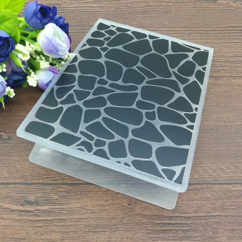 Stone Cobblestone Pattern Plastic Embossing Folders for DIY Scrapbooking Paper Craft/Card Making Decoration Supplies