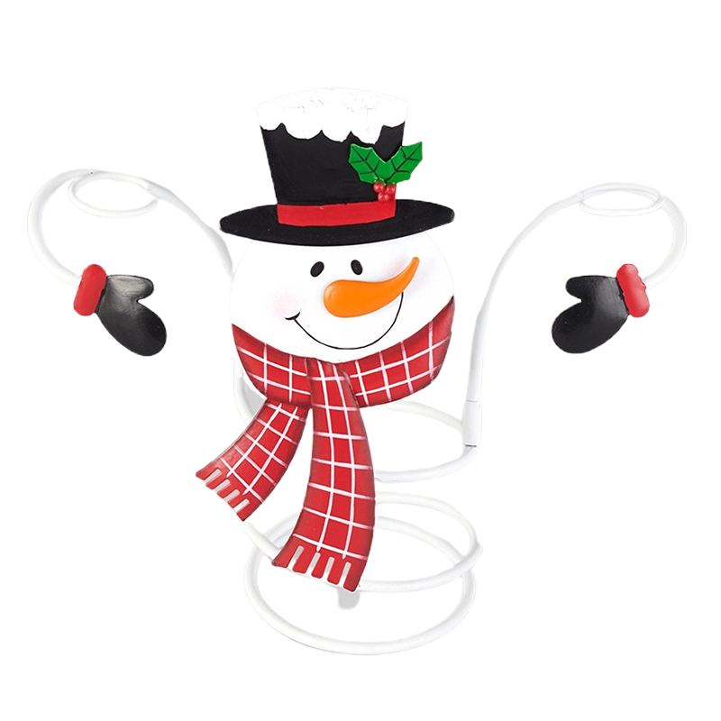 Wine Bottle Glass Holders Christmas Decoration Theme Organizer Rack Desktop for Home Decor Snowman Xmas