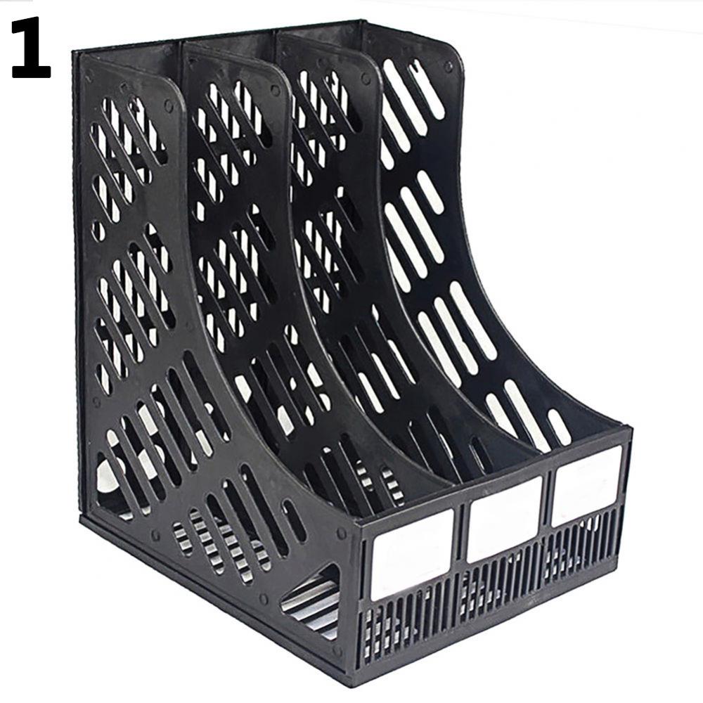 3 Sections Desktop File Racks File Stand Plastic Holder Home Office Document Storage box Desk Organizer
