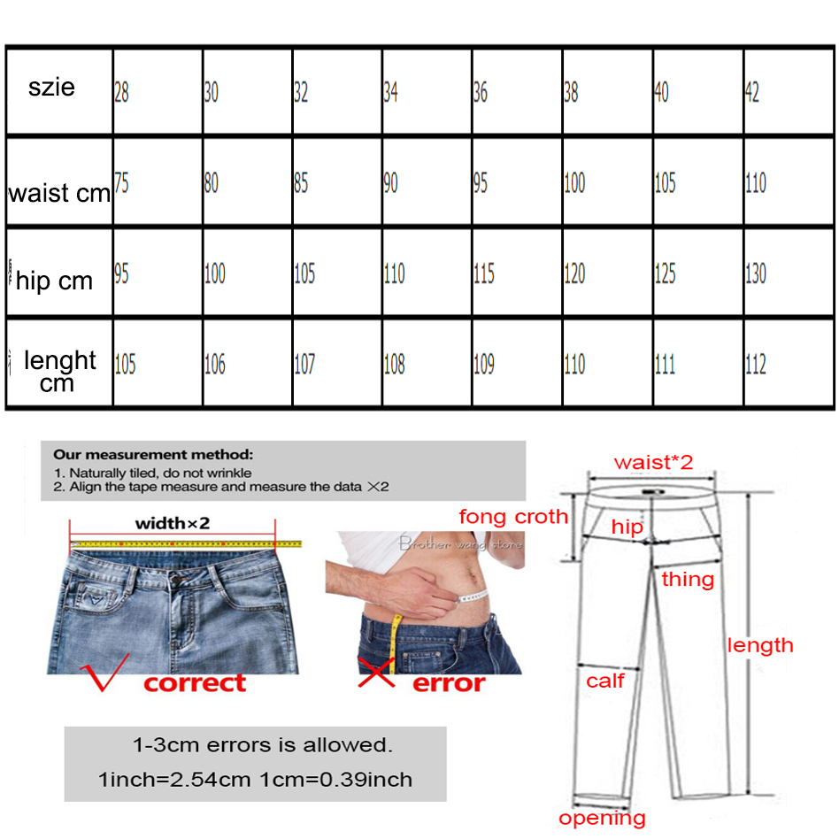 Pantalones vaqueros informales para hombre, Jeans rectos de algodón de , venta al por menor y al por mayor, de , talla grande,