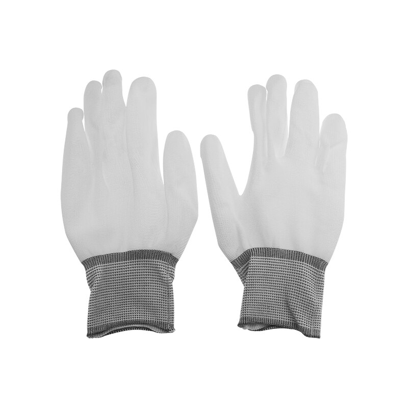 UANME 1 Paar ESD Veilig Handschoenen Wit antistatische Anti-slip PU Vinger Top Coated voor Elektronische Reparatie werkt