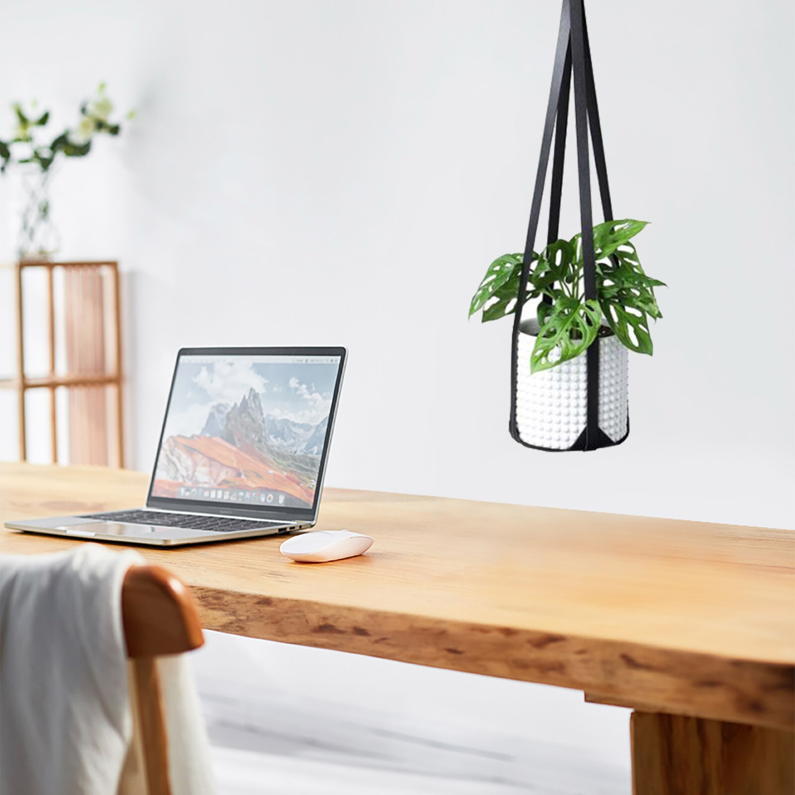 Leather Plant Hook Planting Bracket Hook Hanging Basket Hanging Plant Holder 4 Legs Modern Exquisite Flower Pot Sling