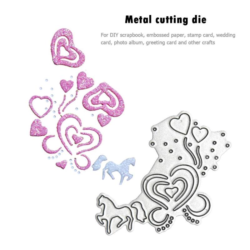 DIY Scrapbook Cutting Dies Handmade Paper Stencils Scenery Love Pattern Embossing Templates Decorative Accessories: B