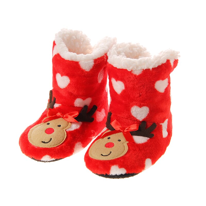 Mntrerm Kids Meisjes Jongens Kerst Sneeuwvlok Slipper Schoenen Critter Kids Bootie Slipper Winter Huis Boot Sokken 3-12 Jaar oude