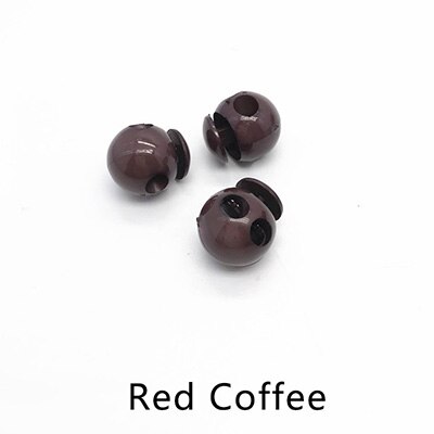 20pcs 18X21mm Plastic Stopper Hat Cord End Cord Lock Spring Elasticity Adjustment Buttons DIY Clothing Decor Rope Buckle DS014: RedCoffee