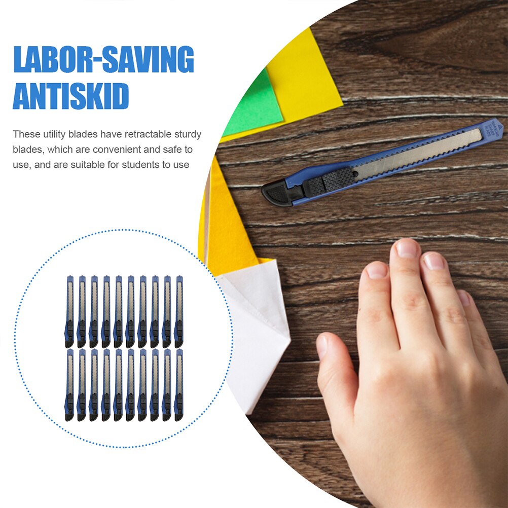 30Pcs Telescopic Box Cutters Metal Cutters Anti-rust Letter Cutters Portable Paper Cutter