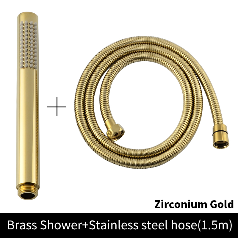 Durcheinander-Duschkopf, wassersparend, für Badezimmer, Handbrause, Sprühgerät-einstellen, Schwarz/Weiß/RoséGold/Badesprinkler aus gebürstetem Nickel/Chrom: Freier Raum