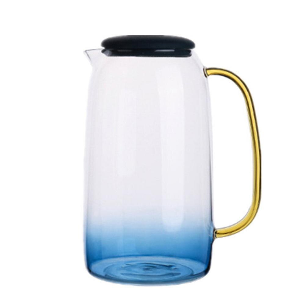 5 Stks/set Hoge Borosilicaatglas 1.5L Water Pot 300 Ml Water Cup Set Grote Capaciteit Hittebestendig Nordic sap Koud Water Ketel: 1pcs as show