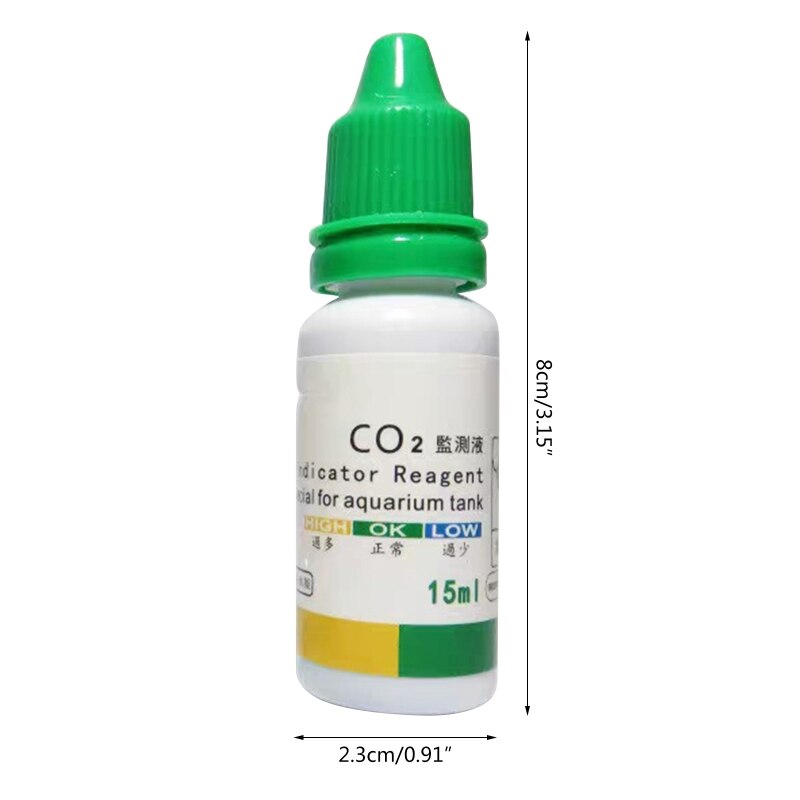CO2 Glass Checker Aquarium Carbon Dioxide Monitor CO2 Indicator with PH Solution for Planted Fish Tank Aquariums GXMA