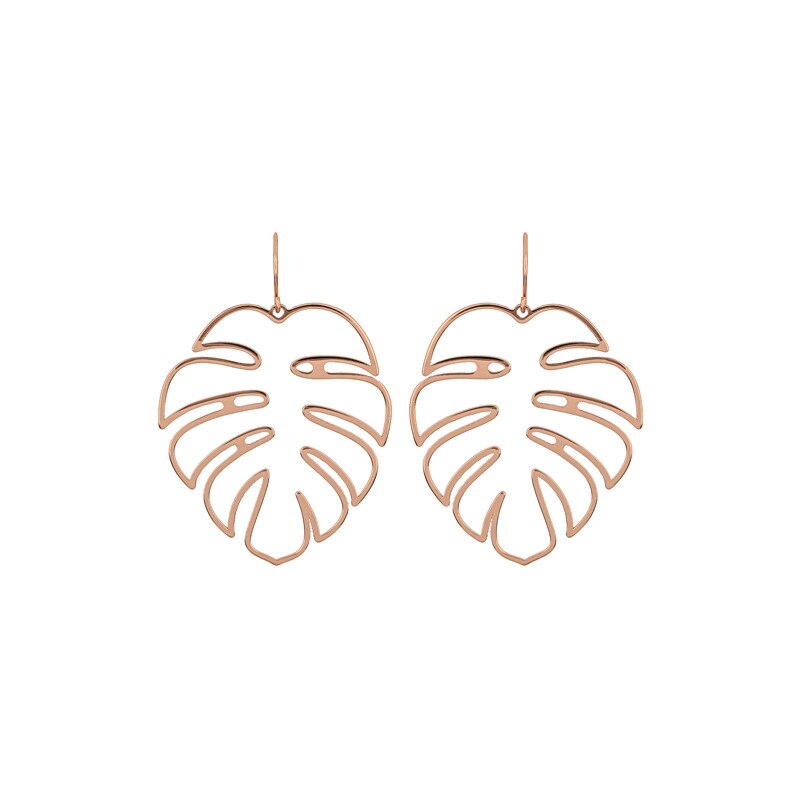 Personality Trend Irregular Geometric Earrings Street Shooting Flamingo Earrings Summer Fresh Female Earrings: Gold-color