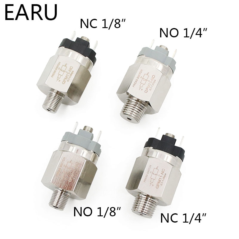 1/4" 1/8'' Micro Pressure Adjustable Diaphragm Hydraulic Switch QPM11-NC / QPM11-NO Pressure Switch Wire External Thread Nozzle
