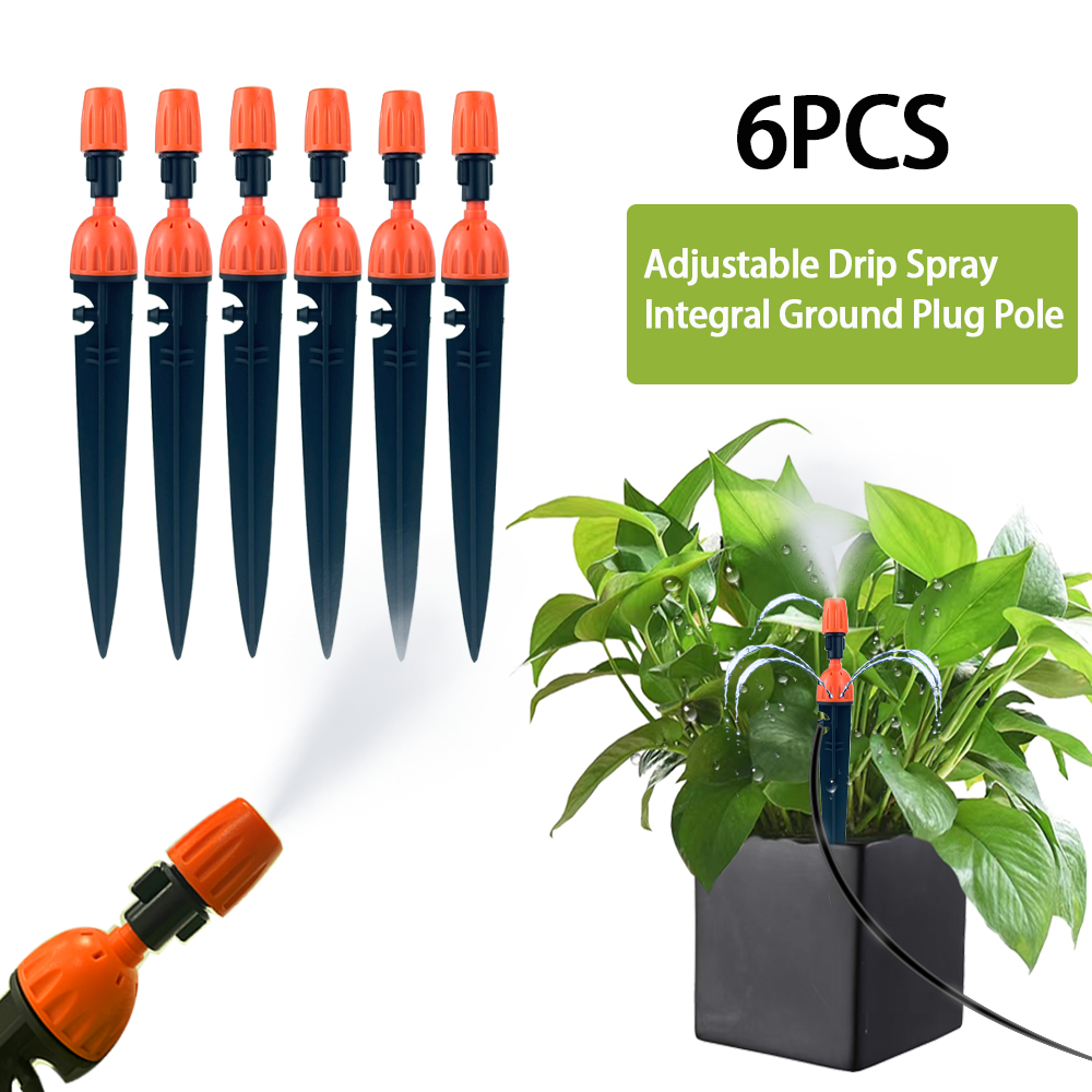 Irrigation Dripper Drip Emitters Micro Spray Adjustable 360 Degree Garden Water Flow Irrigation Drippers for 4/7mm Watering Kits: plum