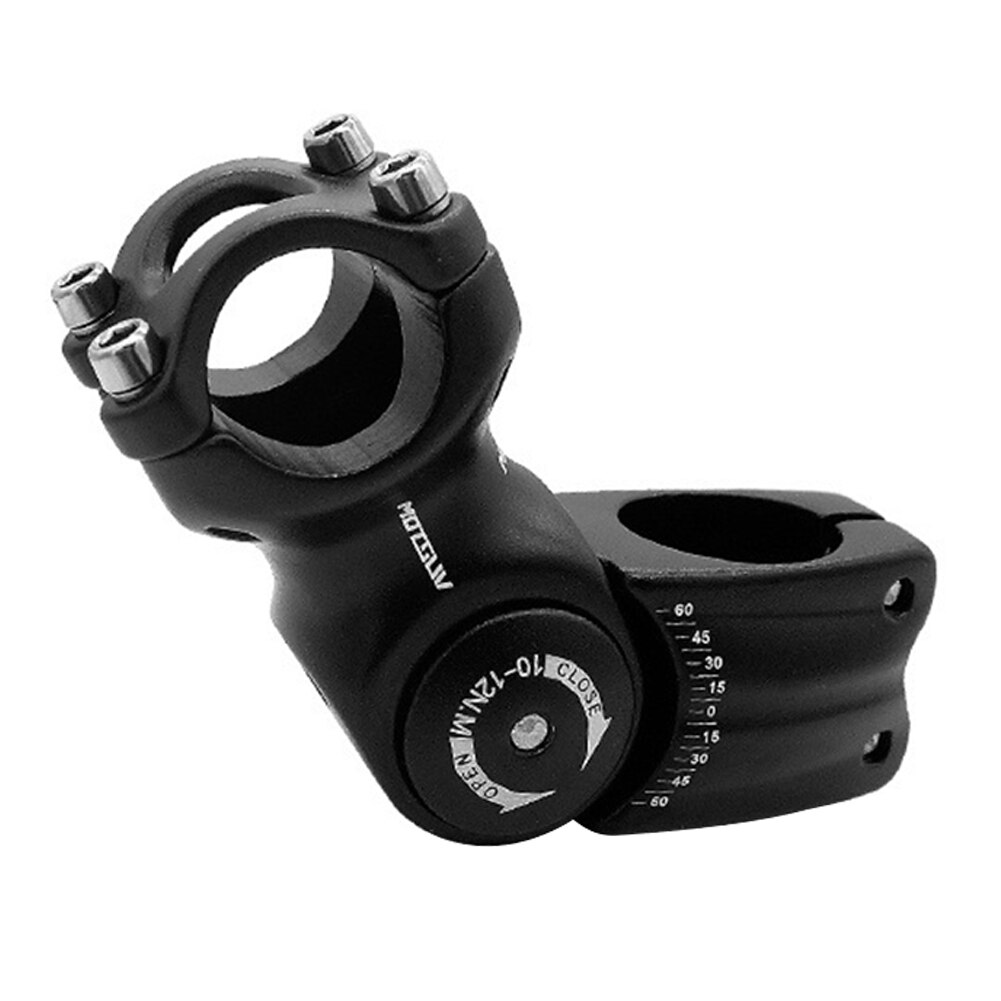 MOTSUV 60 Degree Adjustable Bicycle Stem 25.4/31.8mm Mountain Road Bike Handlebar Riser Stem: 31.890mm	