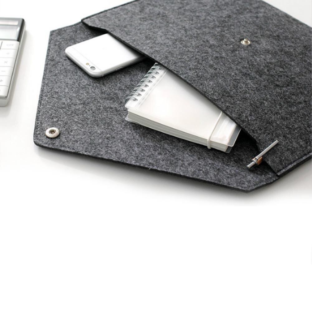 Simple Solid A4 Big Capacity Document Bag Business Briefcase File Folders Felt Filing Bags JR Deals