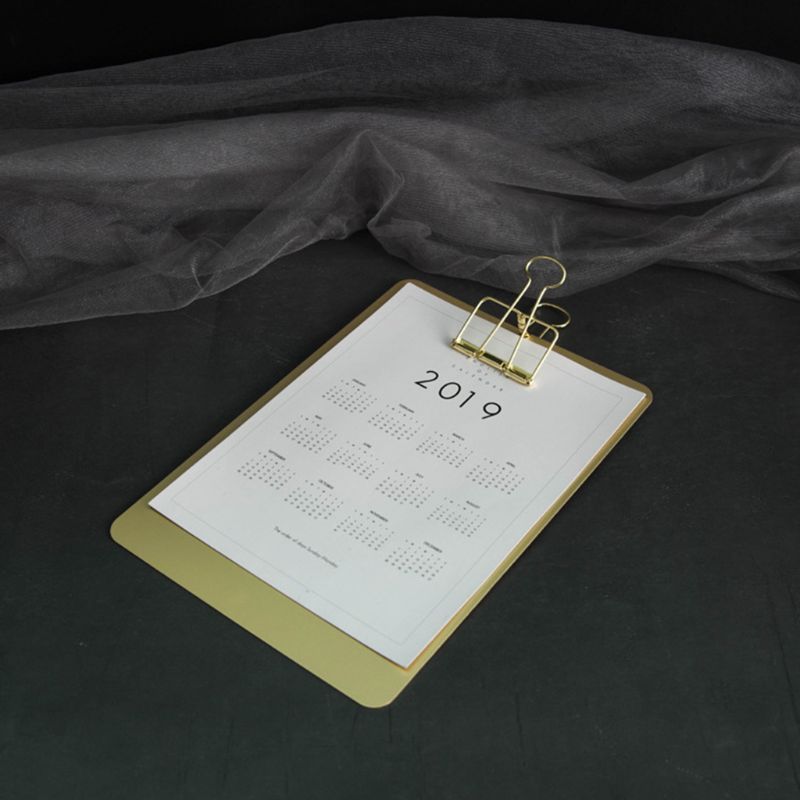 Metal Clipboard Writing Pad File Folders Document Holder School Stationery